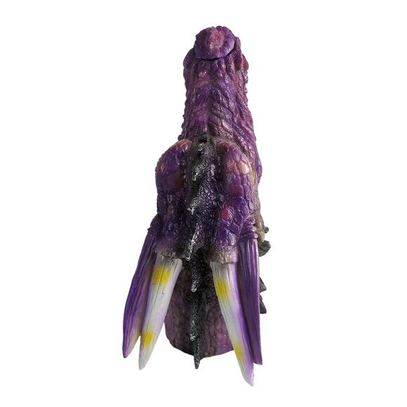 Mythical 12" Purple Dragon Head Stick Incense Burner, Smoke Billows Thru Nose - Picture 2 of 8